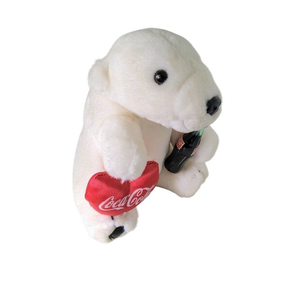 Vintage 1993 Coca-Cola Plush Bear W/Heart and Coke in Paws - Picture 3 of 5
